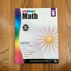 Unused math grade 8 practice journal. Great for math practice